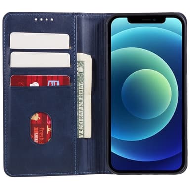 Lompakkoteline puhelimen kotelo iPhone 15 Pro Max Cell Cell Cell - Sininen