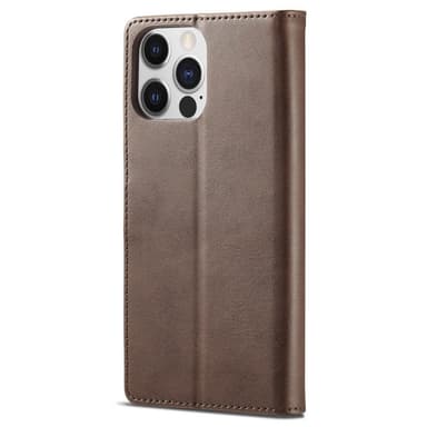 LC.IMEEKE Lompakkokotelo iPhone 15 Pro Maxille - Kahvi
