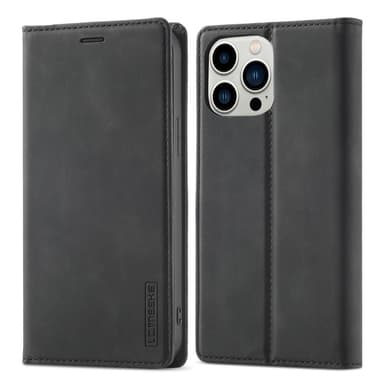 LC.IMEEKE Magneettinen puhelinkotelo iPhone 15 Pro Max -telineen lompakon suojukselle