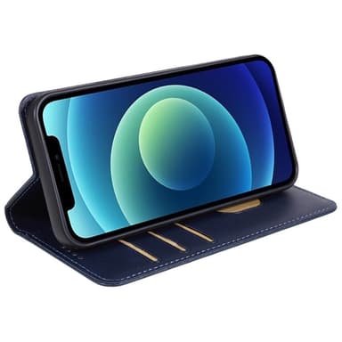 Lompakkoteline puhelimen kotelo iPhone 15 Plus kännykkäsuojukselle - sininen