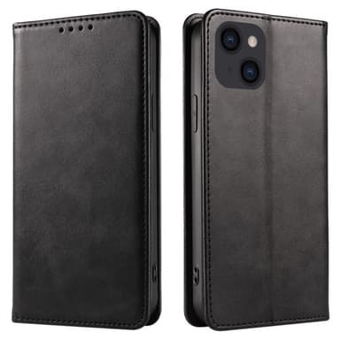 Lompakkoteline puhelimen kotelo iPhone 15 Plus kännykkäsuojukselle - musta