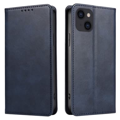 Lompakkoteline puhelimen kotelo iPhone 15 Plus kännykkäsuojukselle - sininen