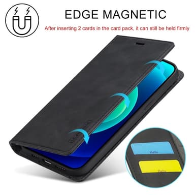 LC.IMEEKE Magneettinen puhelinkotelo iPhone 15 -telineen lompakon suojukselle