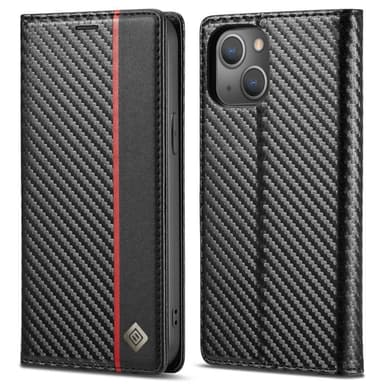 LC.IMEEKE lompakkokotelo iPhone 15 - musta