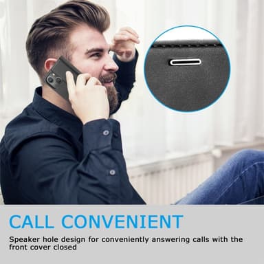 LC.IMEEKE Magneettinen puhelinkotelo iPhone 15 -telineen lompakon suojukselle