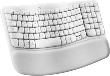 Logitech Wave Keys ergonominen näppäimistö (valkoinen)