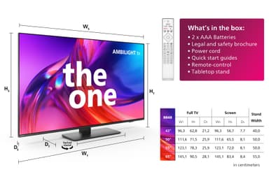 Philips 43” The One PUS8848 4K LED älytelevisio (2023)