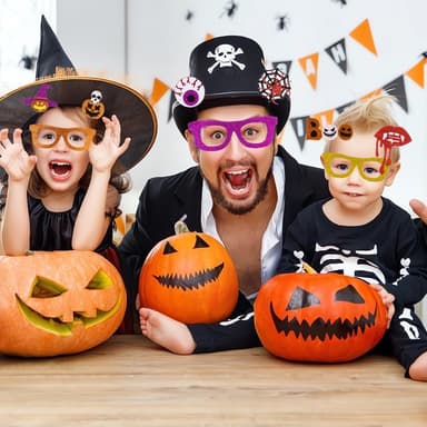 Halloween-lasit juhlapukukoristelu - BOO + huulet