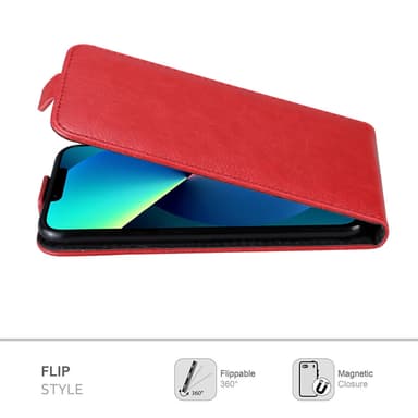 iPhone 13 MINI Suojakuori Lompakkokotelo (Punainen)