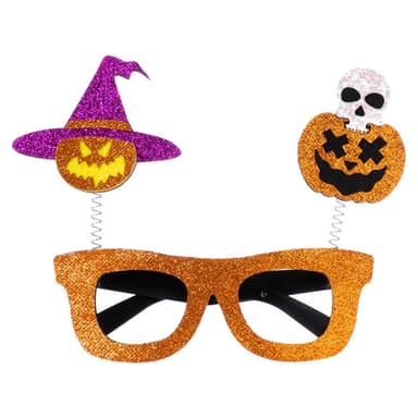 Halloween-lasit juhlapukukoristelu - kurpitsa + noitahattu