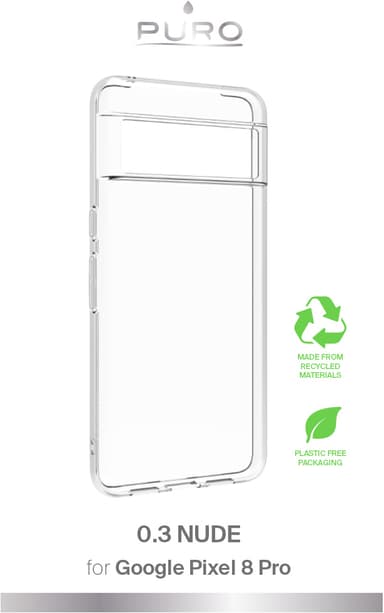 Puro 0.3 Nude Google Pixel 8 Pro suojakuori (läpinäkyvä)