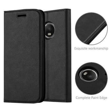 Motorola MOTO G5 PLUS Suojakuori Lompakkokotelo (Musta)