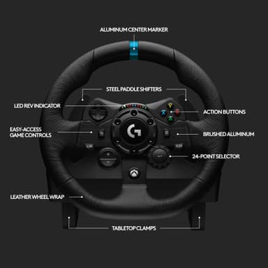 Logitech G923 rattiohjain ja polkimet (Xbox)