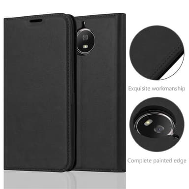 Motorola MOTO G5S Suojakuori Lompakkokotelo (Musta)
