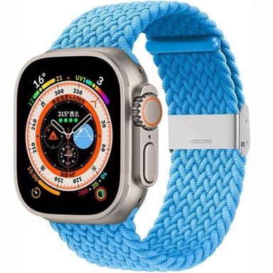Punottu kellon renneke Apple Watch Ultra (49mm) - Skyblue