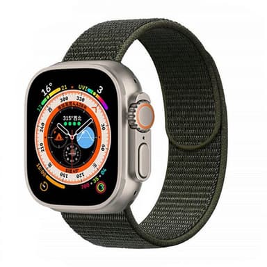 Nailon kellon renneke Apple Watch Ultra (49mm) - Military Khaki