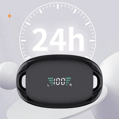 Luunjohtavuus langattomat kuulokkeet kuulokkeet Bluetooth 5.3 Hi-Fi Musta