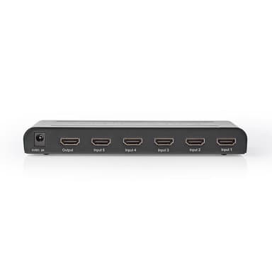 Nedis HDMI ™ Kytkin | 5-Porttinen port(s) | 5x HDMI™ tuloliitäntä | 1x HDMI™ lähtö | 4K@60Hz | 18 Gbps | Kauko-ohjattu | Metalli | Antrasiitti