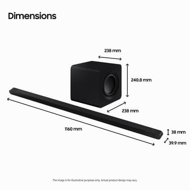 Samsung S810B soundbar bassokaiuttimella