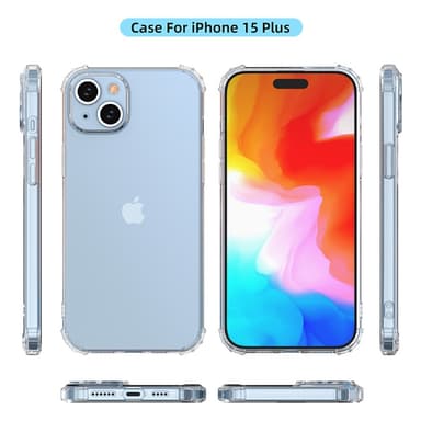 iPhone 15 Plus Shell Case -kotelolle TPU-kehys + akryylitakapuhelinkotelo