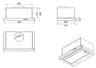 Witt liesituuletin WPOS605S (teräs)