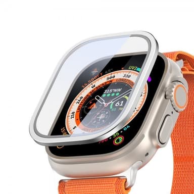 DUX DUCIS Apple Watch Ultra Näytönsuoja Alumiini Karkaistu lasi Hopea