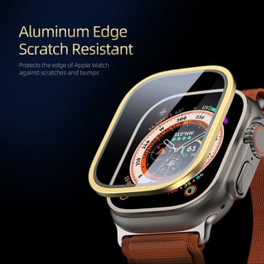 DUX DUCIS Apple Watch Ultra Näytönsuoja Alumiini Karkaistu lasi Kulta