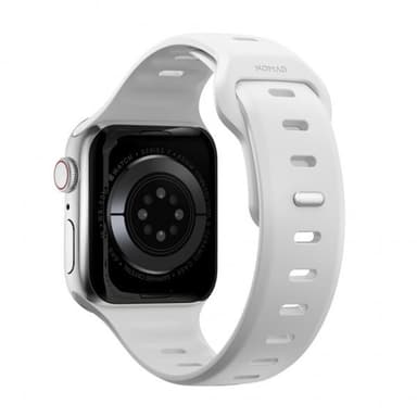 NOMAD Apple Watch 42/44/45mm/Apple Watch Ultra Ranneke Sport Slim Band Valkoinen