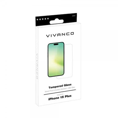 Vivanco iPhone 15 Plus Näytönsuoja Karkaistua Lasia