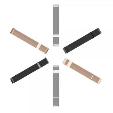 DUX DUCIS Samsung Galaxy Watch 20mm Ranneke Milanese Musta