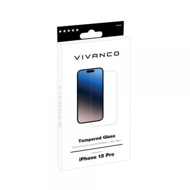 Vivanco iPhone 15 Pro Näytönsuoja Karkaistua Lasia