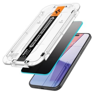 Spigen iPhone 15 Näytönsuoja GLAS.tR EZ Fit Privacy 2-pakkaus