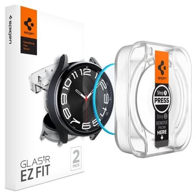 Spigen Samsung Galaxy Watch 6 Classic 43mm Näytönsuoja GLAS.tR EZ Fit 2-pakkaus