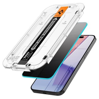 Spigen iPhone 15 Pro Näytönsuoja GLAS.tR EZ Fit Privacy 2-pakkaus