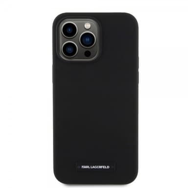 Karl Lagerfeld iPhone 15 Pro Max Kuori Liquid Silicone MagSafe Musta