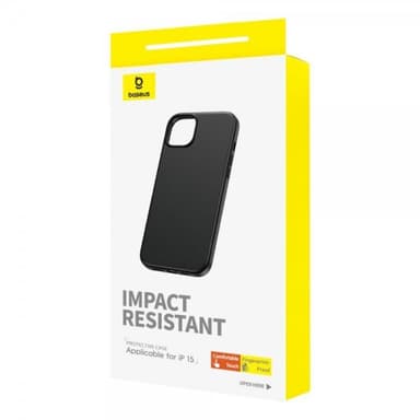 Baseus iPhone 15 Kuori Fauxther Series Musta