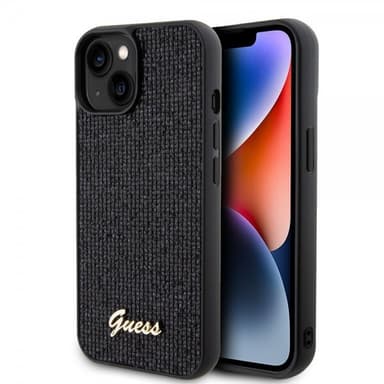 Guess iPhone 15 Kuori Square Mirror Musta