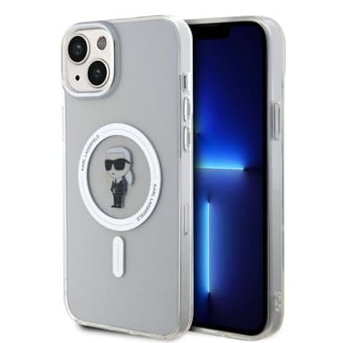 Karl Lagerfeld iPhone 15 Kuori Ikonik MagSafe Läpinäkyvä