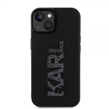 Karl Lagerfeld iPhone 15 Kuori 3D Rubber Karl Musta