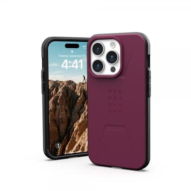 Urban Armor Gear (UAG) iPhone 15 Pro Kuori Civilian MagSafe Bordeaux