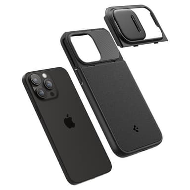 Spigen iPhone 15 Pro Max Kuori Optik Armor MagFit Musta