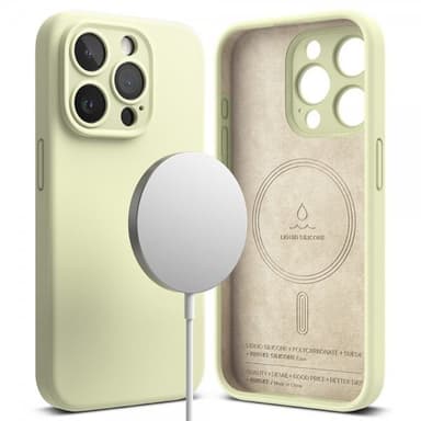 Ringke iPhone 15 Pro Max Kuori Silicone Magnetic Sunny Lime