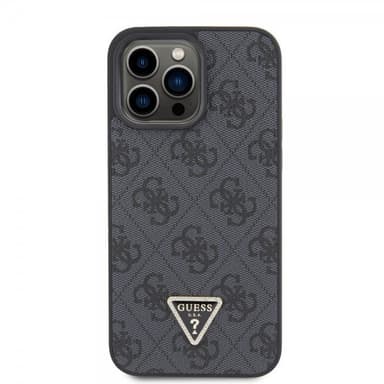Guess iPhone 15 Pro Max Kuori 4G Metal Triangle Strass Musta