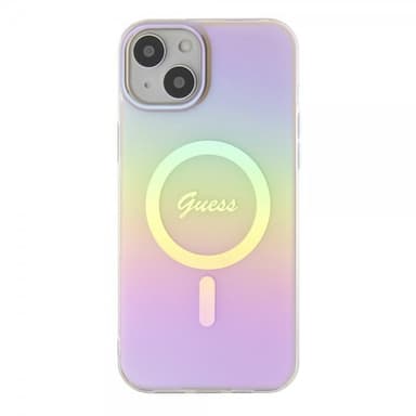 Guess iPhone 15 Kuori Script MagSafe Vaaleanpunainen