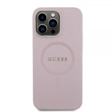 Guess iPhone 15 Pro Max Kuori Saffiano MagSafe Vaaleanpunainen
