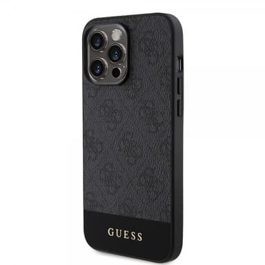 Guess iPhone 15 Pro Kuori Bottom Stripe MagSafe Musta