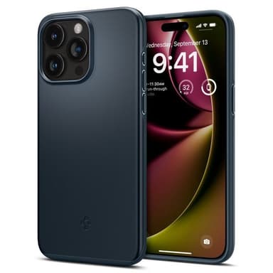 Spigen iPhone 15 Pro Kuori Thin Fit Metal Slate