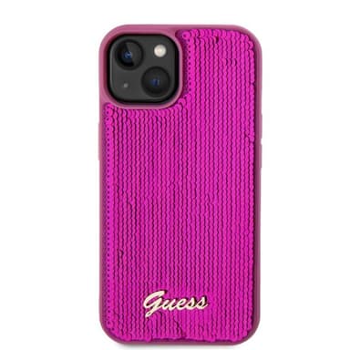 Guess iPhone 15 Kuori Sequin Fuschia