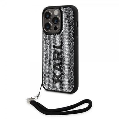 Karl Lagerfeld iPhone 15 Pro Kuori Sequin Musta