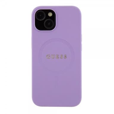 Guess iPhone 15 Kuori Saffiano MagSafe Violetti